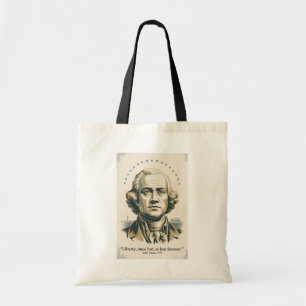 Bolsa Tote Ilustração da Citação do Segundo Presidente John A