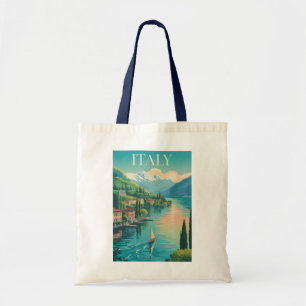Bolsa Tote Ilustração da Costa Amalfitana Itália Arte de Viag