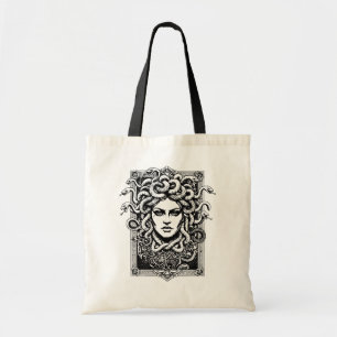Bolsa Tote Ilustração da deusa grega Medusa com cobras