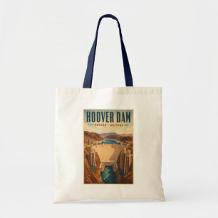 Bolsa Tote Ilustração da Usina de Hoover Dam Viagem Arte