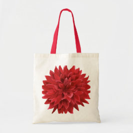 Bolsa Tote Ilustração Dark Burgundy vermelha Dahlia WaterColo