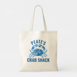 Bolsa Tote Ilustração das aquarelas do Mar Azul-Carbe