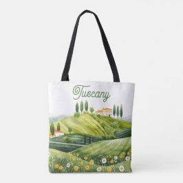 Bolsa Tote Ilustração das Cadeias Aquáticas da Toscana Itália