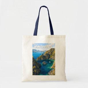 Bolsa Tote Ilustração das Filipinas Viagem Arte Vintage
