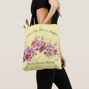 Bolsa Tote Ilustração das Flores do Japanesse Inspiration Sak
