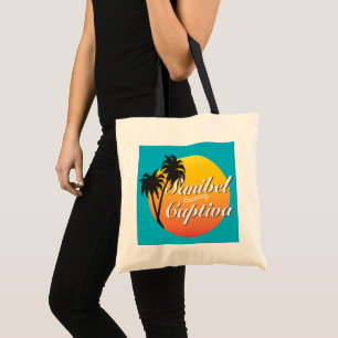 Bolsa Tote Ilustração das Ilhas Sanibel Captiva da Flórida