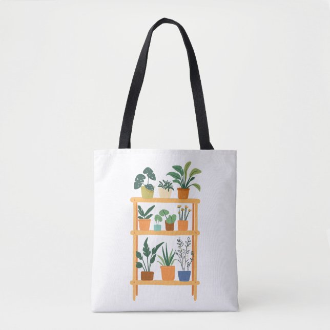 Bolsa Tote Ilustração das Plantas Encantadas (Frente)