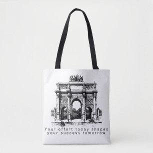 Bolsa Tote Ilustração de Arco Clássico
