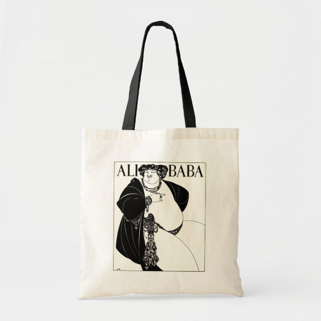 Bolsa Tote Ilustração de Art Nouveau: Beardsley - Ali Baba (Frente)