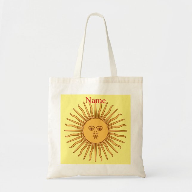 Bolsa Tote Ilustração de arte com face Sun Thunder_Cove (Frente)