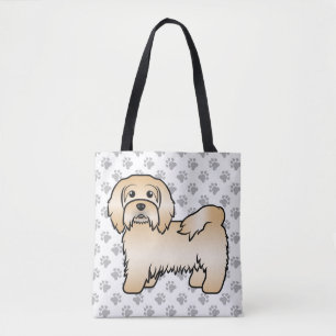 Bolsa Tote Ilustração de cachorro de desenho animado fofo da