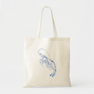 Bolsa Tote Ilustração de Camarão - Arte Costeira