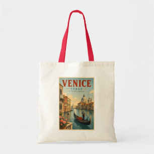 Bolsa Tote Ilustração de Canais de Veneza Itália Arte de Viag