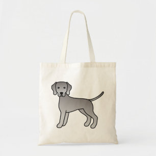 Bolsa Tote Ilustração de Cartoons de Cachorro Semimaraner