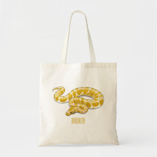 Bolsa Tote Ilustração de cobra de pitão birmanês