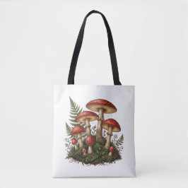 Bolsa Tote Ilustração de Cogumelo Fly Agaric Vintage