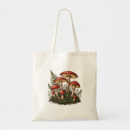 Bolsa Tote Ilustração de Cogumelo Fly Agaric Vintage
