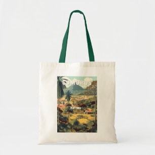 Bolsa Tote Ilustração de Comores Viagem Arte Vintage