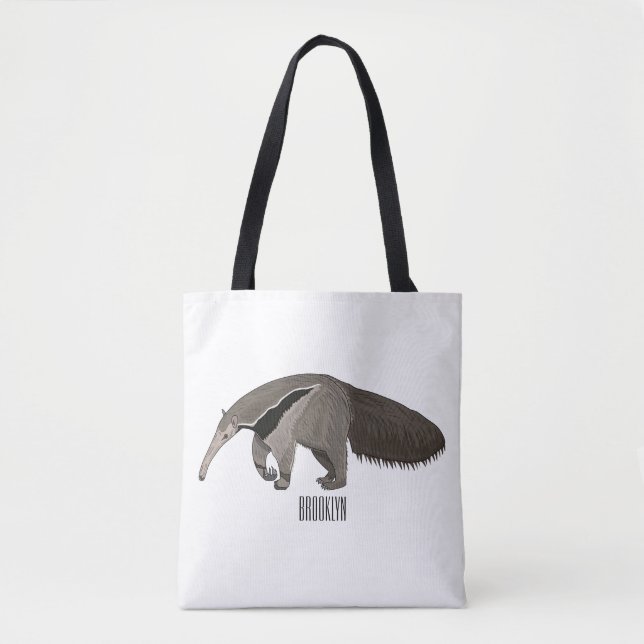 Bolsa Tote Ilustração de desenho animado (Frente)