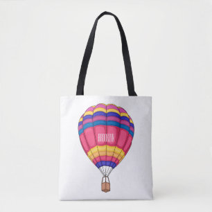 Bolsa Tote Ilustração de desenho animado com balão de ar quen