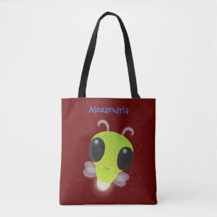 Bolsa Tote Ilustração de desenho animado com inseto de vaga