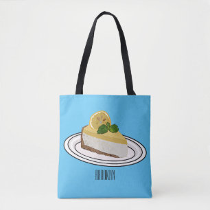Bolsa Tote Ilustração de desenho animado com queijo limão