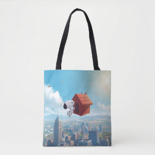 Bolsa Tote Ilustração de Desenho Animado da Cidade Flutuante