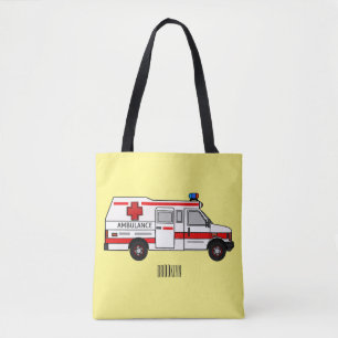 Bolsa Tote Ilustração de desenho animado de Ambulância