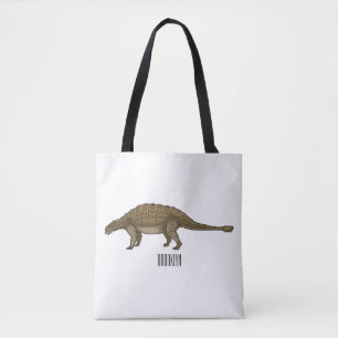 Bolsa Tote Ilustração de desenho animado de Ankylosaurus