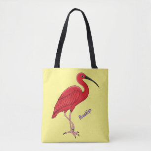 Bolsa Tote Ilustração de desenho animado de aves Scarlet ib