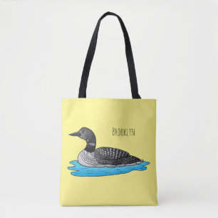 Bolsa Tote Ilustração de desenho animado de aves soltas