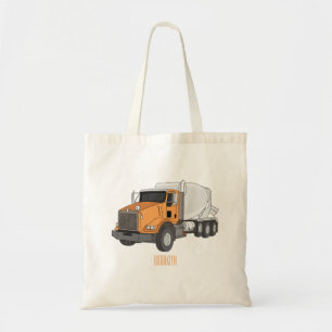 Bolsa Tote Ilustração de desenho animado de caminhão misturad