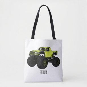 Bolsa Tote Ilustração de desenho animado de caminhão monstro