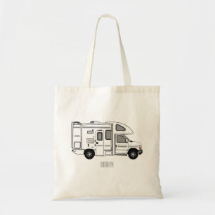 Bolsa Tote Ilustração de desenho animado de Campervan