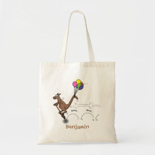 Bolsa Tote Ilustração de desenho animado de canguru humor a