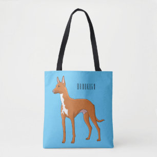 Bolsa Tote Ilustração de desenho animado de cão aficionado po