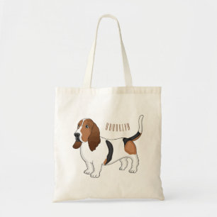 Bolsa Tote Ilustração de desenho animado de cão de cão de cão