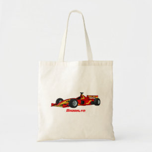 Bolsa Tote Ilustração de desenho animado de carros de alta