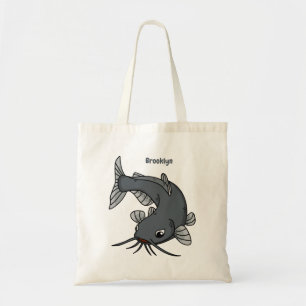 Bolsa Tote Ilustração de desenho animado de catfish  