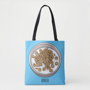 Bolsa Tote Ilustração de desenho animado de cereais