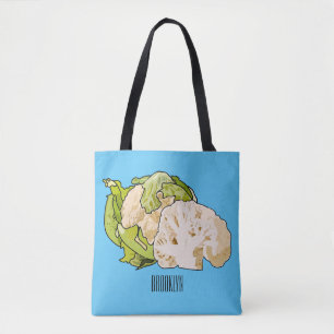 Bolsa Tote Ilustração de desenho animado de couve-flor