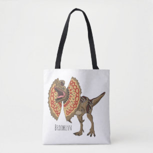 Bolsa Tote Ilustração de desenho animado de Dilophosaurus