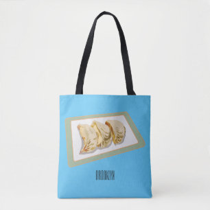 Bolsa Tote Ilustração de desenho animado de Jiaozi / Chinês D