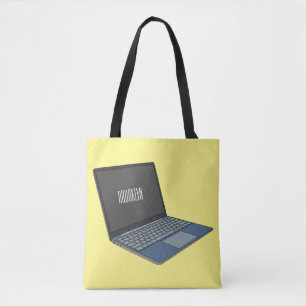 Bolsa Tote ilustração de desenho animado de laptop