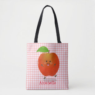 Bolsa Tote Ilustração de desenho animado de maçã dançant