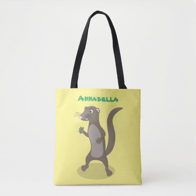 Bolsa Tote Ilustração de desenho animado de monguose (Frente)