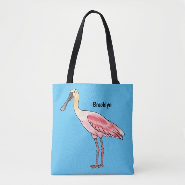 Bolsa Tote Ilustração de desenho animado de pássaros (Frente)