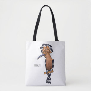 Bolsa Tote Ilustração de desenho animado de pássaros-hópoe-as