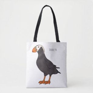 Bolsa Tote Ilustração de desenho animado de pássaros puffin t