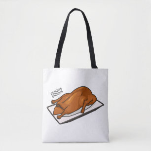Bolsa Tote Ilustração de desenho animado de patos-de-porco
